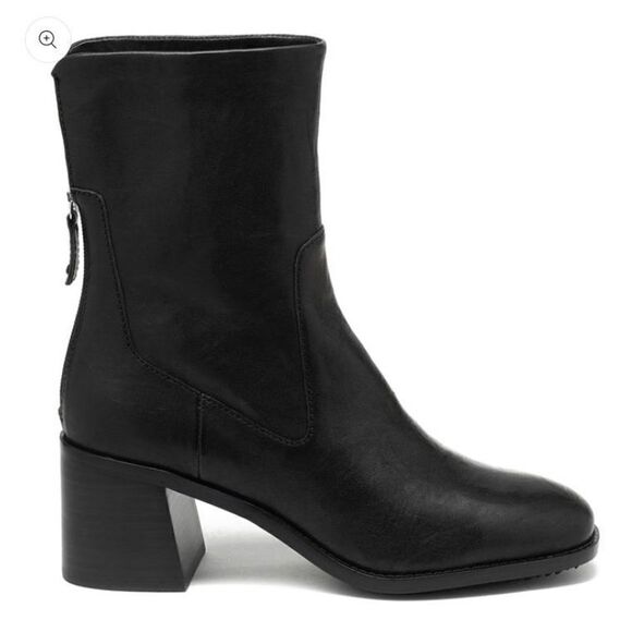 Kelsi Dagger Island Black Leather Booties Size 8.5 - Picture 1 of 9